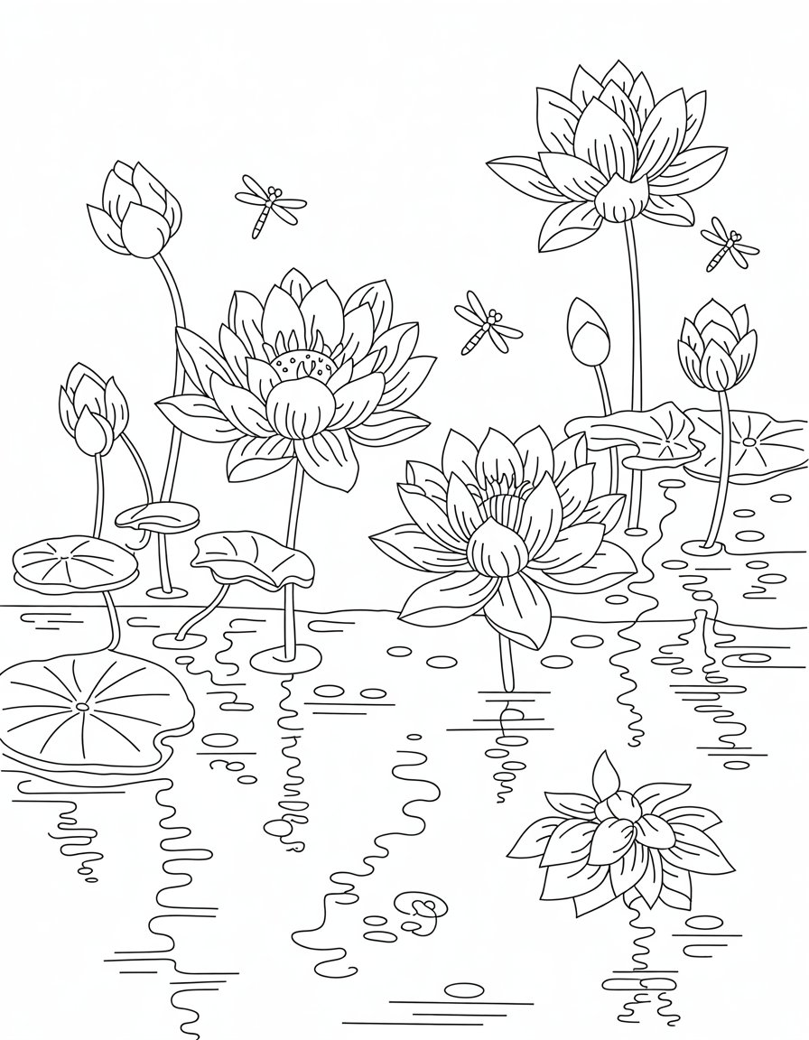 Lotus Pond Reflection